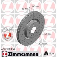 Zimmermann 2X Bremsscheibe Vorne Ø330 Mm FüR Mercedes-Benz GLE W166 350 D
