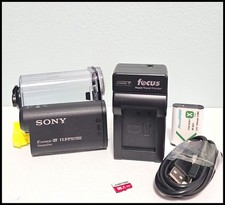 Sony HDR-AS30V Camcorder - Black 32GB Card Charger Tested works