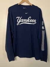 Camiseta De Colección Años 90 Y2K Nike Team New York Yankees Center Swoosh Manga Larga XL