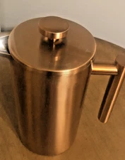 Copper Coated  Stainless Steel French Coffee Press Plunger Tea Maker 33.8 oz New