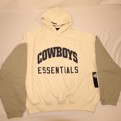 NWT Fear of God Essentials x NFL Dallas Cowboys Sport Hoodie Cream Men s Large