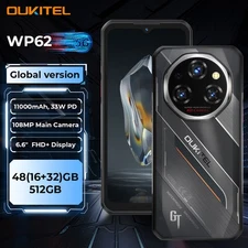 5G OUKITEL WP62 Rugged Mobile Android 15 Phone Waterproof 108MP 512GB Unlocked
