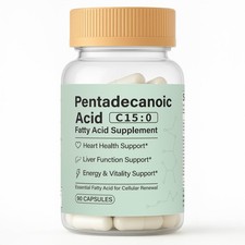 Pentadecanoic Acid, C15:0 Fatty Acid Supplement - 3X 90 Count Pack of 1 