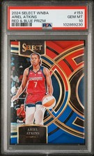 2024 Panini Select WNBA #153 Ariel Atkins Prizms Red and Blue PSA 10 #/399