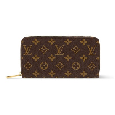LOUIS VUITTON LV Zippered Practical Long Wallet Women's 7.7x1x4.1 in