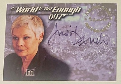 1999 Inkworks James Bond 007 Signed Auto Judi Dench As M The World Is Not Enough