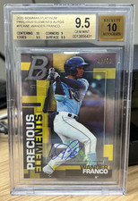 BGS 9.5/10 WANDER FRANCO 2020 Bowman Platinum Precious Elements Auto #40/50 RC