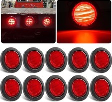 2.5" Round Led Marker Lights Red, 10Pcs 2.5" Inch Round Led Side Clearance Marke