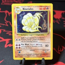 Pokemon Ninetales Base Set Holo Rare Card 12/102 LP Condition on eBay