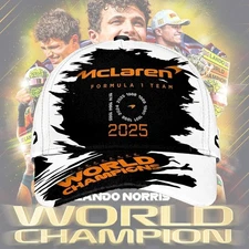 HOT! McLaren Racing Team 2025 World Champions AOP Baseball Cap Gift Fan