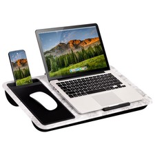 LapGear - Home Office Lap Desk for Left-Handed Fits up to 15.6" Laptop - Wh...