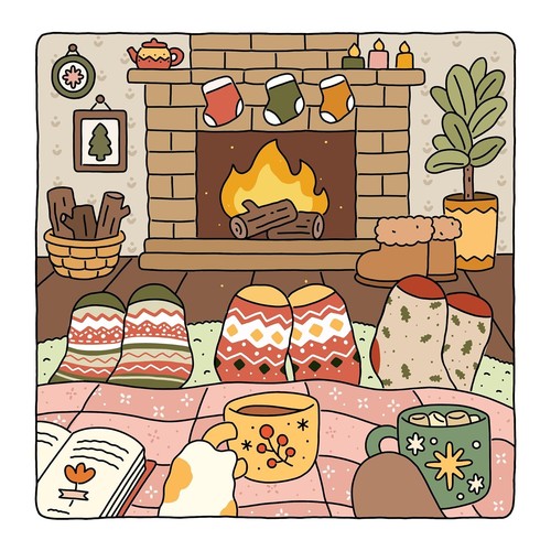 Fuzzy Hygge: Niedliches und gemütliches Malbuch für Erwachsene & Jugendliche mit... - Bild 5 von 9