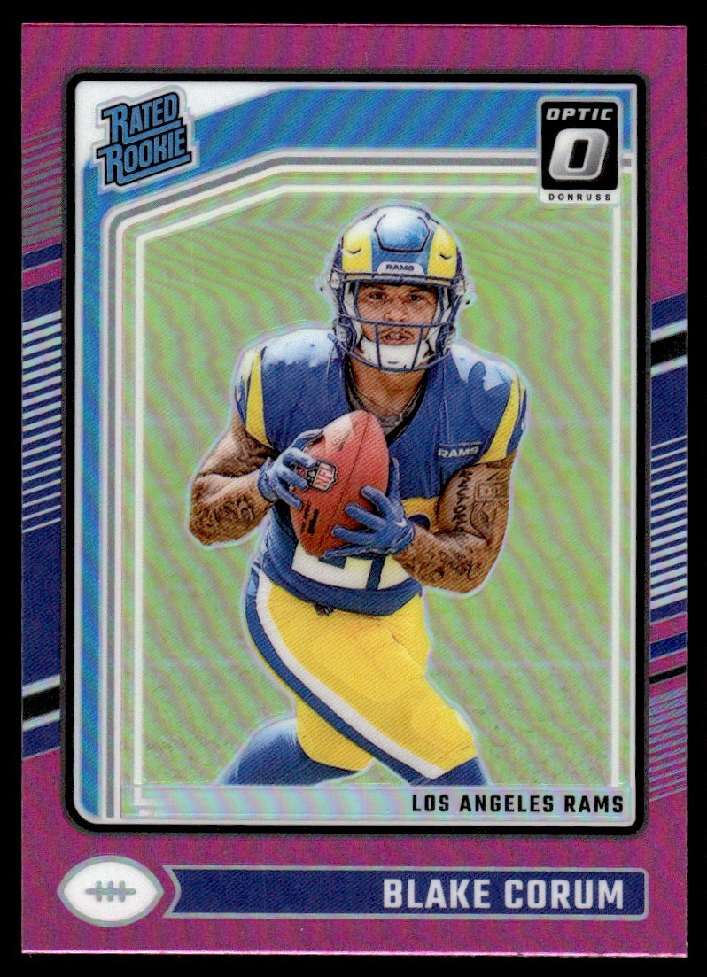 2024 Donruss Optic Rated Rookies Pink Blake Corum RC Los Angeles Rams #208