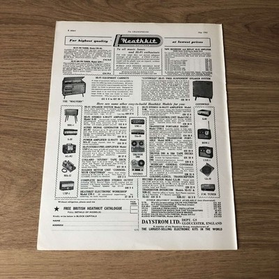 GRAM185 MAGAZINWERBUNG 11X8 HEATHKIT LAUTSPRECHERSYSTEM SSU-1