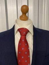 Mens ELEGANT DUNHILL "BELGRAVIA" WOOL SUIT In BLUE FINE STRIPE 40R EX-CON 