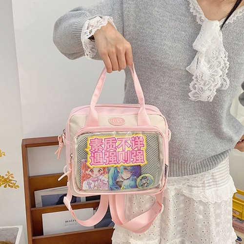 Cotton Doll Bag Solid Color Itabag Zipper Bag Shoulder Bag Children