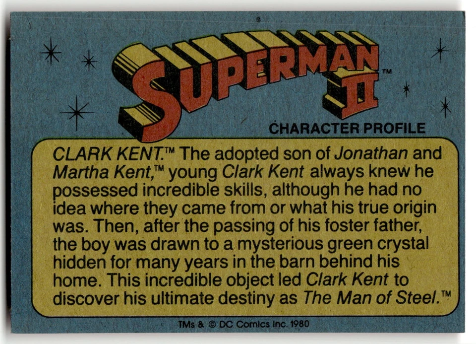 1980 Topps Superman II Card #26 Rescued by ... Clark Kent? - Image 2 of 4