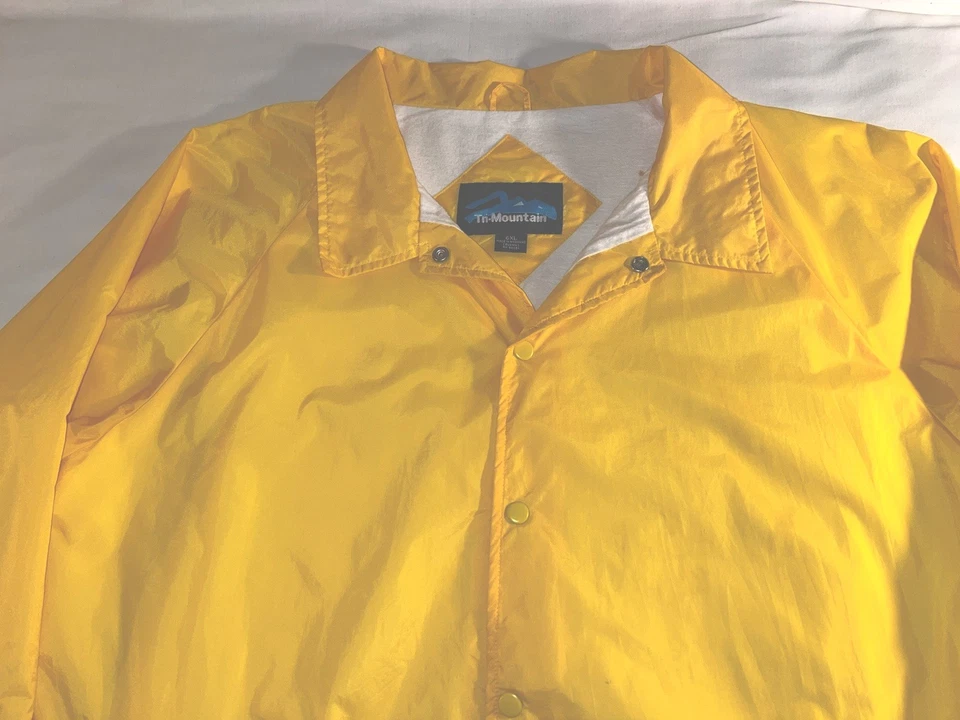 Cortavientos Vintage Tri-Mountain Amarillo Forrado-Talla 6XL-¡EXCELENTE ESTADO!!! Foto 2 de 4