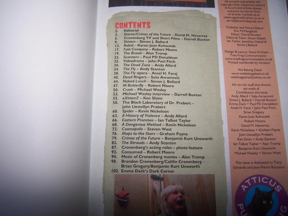 We Belong Dead Magazine -  # 47  - cover A- Cronenberg Special - Image 3 of 3