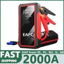 2000A Car Jump Starter Power Bank 12V Output Portable Emergency Start-up Charger