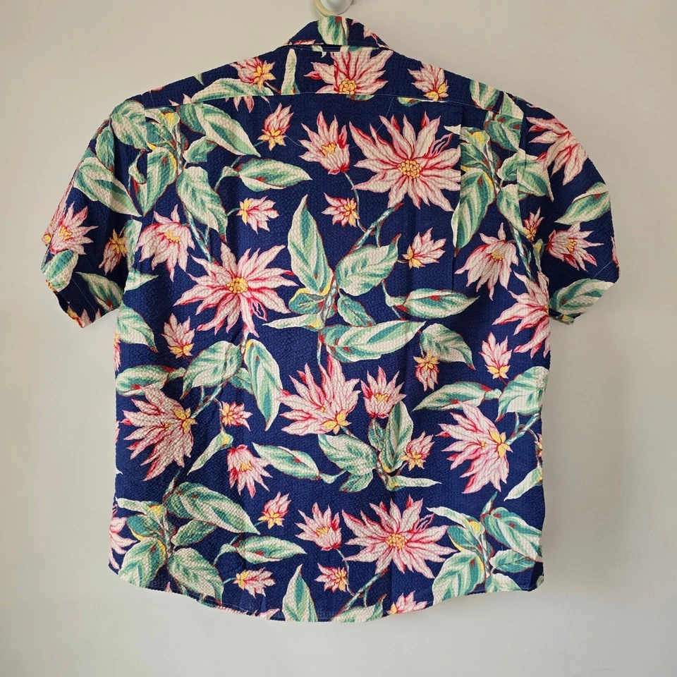 New Polo Ralph Lauren Floral Seersucker Shirt Mens XL Classic Fit Short Sleeve - Image 3 of 4