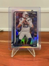 2025 Topps Chrome Football NFL Riley Leonard Refractor (RC) #318 ROOKIE COLTS