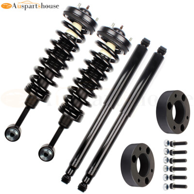Fits Ford F-150 2.5'' Front Leveling Kit & Front Struts Coil Spring & Rear Shocks