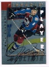 1997-98 Pinnacle Be A Player Die Cut Autograph #115 Sandis Ozolinsh  NM/MT 2336*