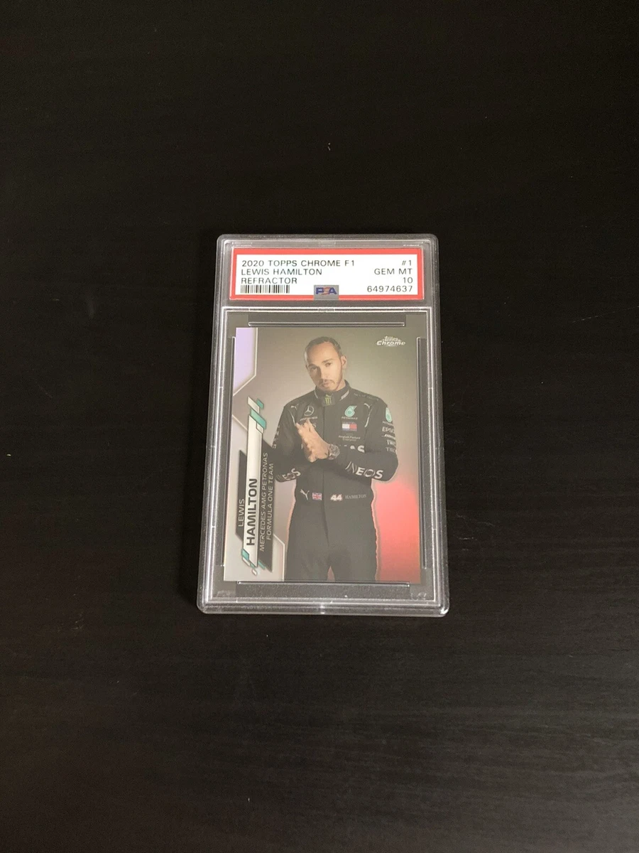 2020 TOPPS CHROME F1 LEWIS HAMILTON REFRACTOR RC ROOKIE CARD PSA 10 GEM MINT