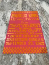 Marcus King Hatch Show Print Poster - 9-29-2022 - Ryman Auditorium - Night 1