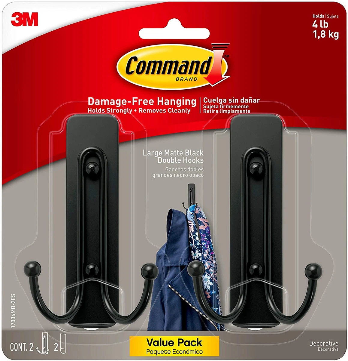 3M Command Adhesive Black Value Pack Picture Hanging Strips