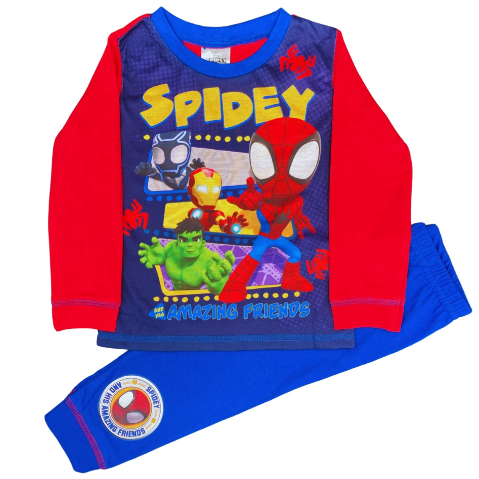 Jungen Spidey Schlafanzug, langer Schlafanzug, Spiderman 18 Monate - 5 Jahre