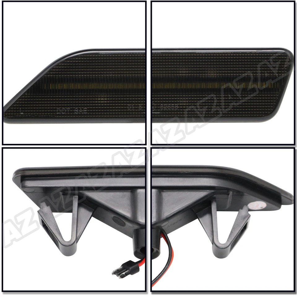 For 2006-2011 Mercedes Benz W219 CLS Class Smoked LED Bumper Side Marker Lights — 第 4/4 张图片