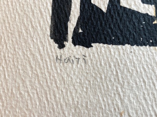 Expressionistische Zeichnung Tusche auf Papier "Haiti", 1959 / zu identifizieren (Lam-Stil) - Bild 5 von 8