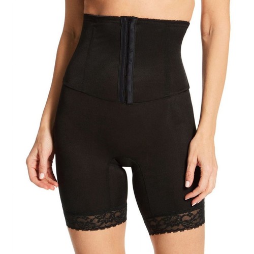 Faja más delgada para muslos Rago Cortland Intimates #6619 cintura alta, negra MED - Imagen 2 de 2
