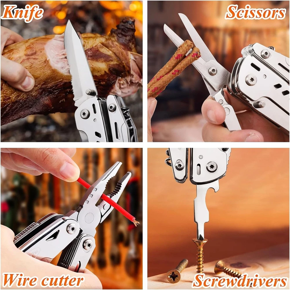 Multi Tool Folding Knife - Heavy Duty 18-in-1 Pliers & Accessories for Men