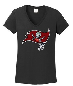 Women's Tampa Bay Buccaneers t shirt faux rhinestone lots of sparkle | eBay
