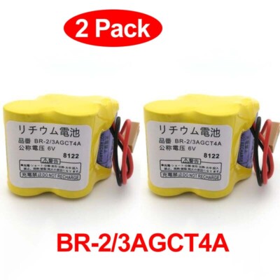 2 Stück BR-2/3AGCT4A 6V 4400mAh PLC Batterie für Fanuc System A98L-0031-0025