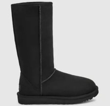 Women UGG Classic Tall II Boot Suede Black Size 6
