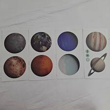 Planet Sticker Decals 8 Pack PVC Removable Solar System Galaxy