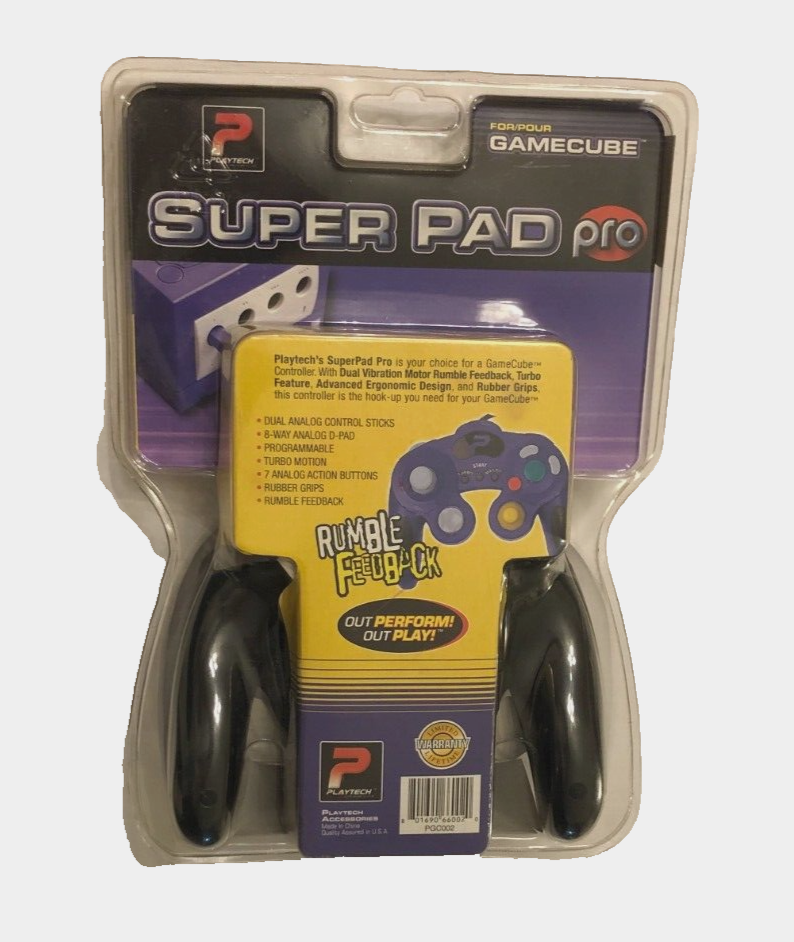 Nintendo Playtech Super Pad Pro Gamecube Controller PGC002 Black New