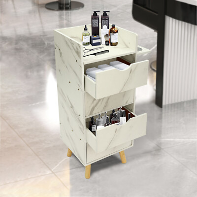 Free Standing Barber Salon Cabinet Hair Styling Station Barber Beauty Spa