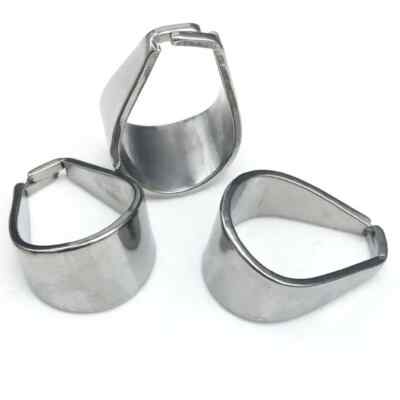 30pcs Large Stainless Steel Silver Thick Pinch Bails Pendant Connectors 9x19mm