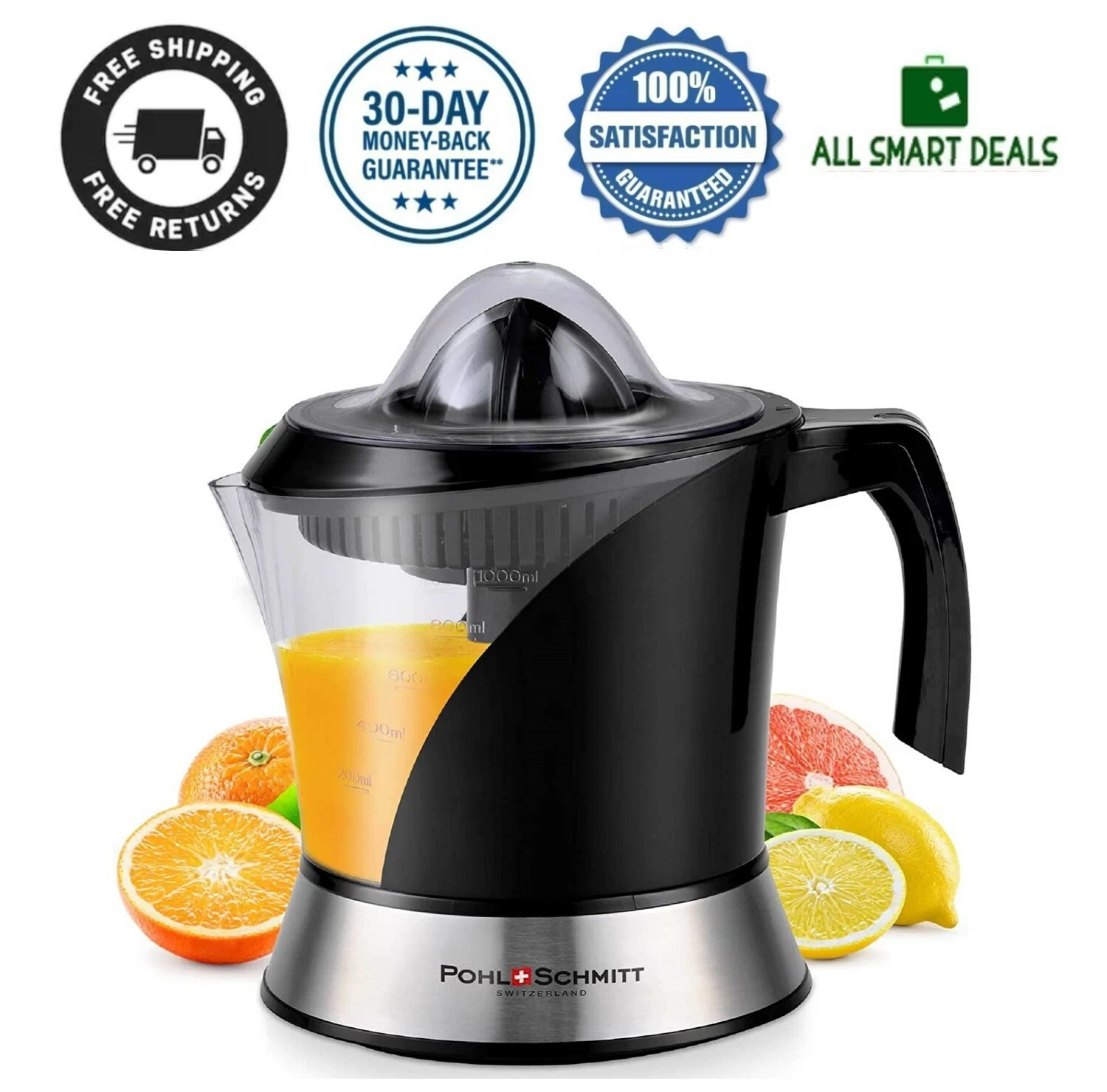 Exprimidor De Naranjas Limones Citricos Electrico Maquina Para Hacer Jugo Natura