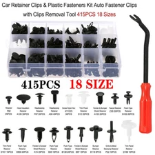 415Pcs Car Retainer Clips Auto Fasteners Push Trim Clips Pin Rivet Bumper Kit