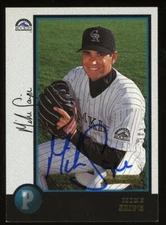 1998 Bowman MIKE SAIPE Signed Card autograph AUTO ROCKIES