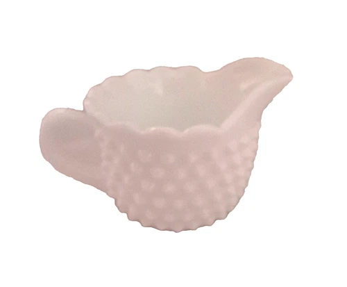 Vintage Hobnail Bubble Milk Glass Creamer Anchor Hocking