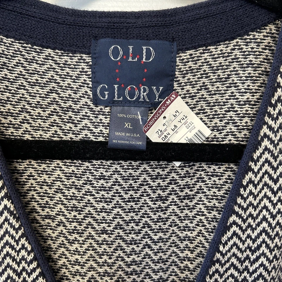 Chaleco tejido XL de colección para hombre sin mangas con botones azul gris antiguo Grandpacore trabajo Foto 4 de 4