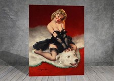 Gil Elvgren  Woman Vintage Pin Up Girl CANVAS ART PRINT  1647
