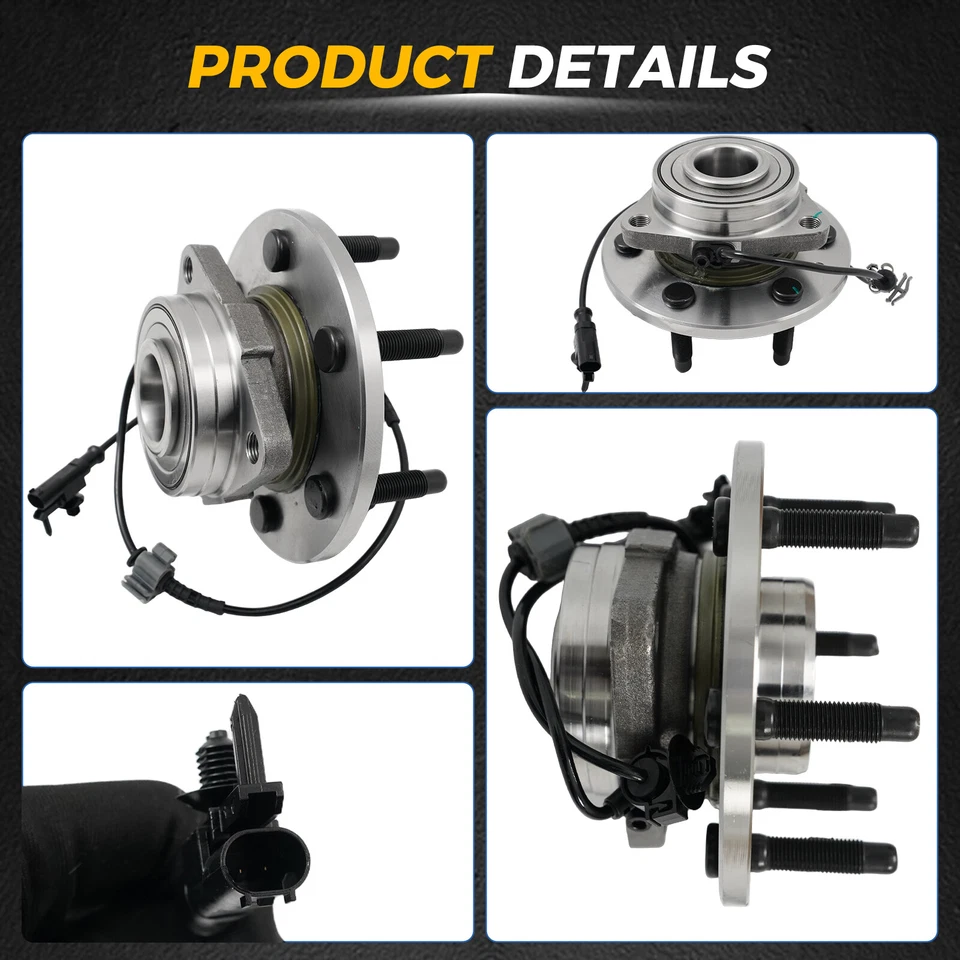 2x Buje de rueda delantera y cojinetes lados izquierdo + derecho para GMC Yukon XL 1500 2007-2014 Foto 2 de 4